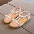 thumbnail image 4 of asdoklhq Baby Shoes,Toddler Infant Kids Baby Girls Pearl Crystal Single Princess Roman Shoes Sandals, 4 of 9