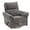 Dark Gray, variant on Oversized Recliner Chair, 26" Extra Wide 360° Swivel Rocker Recliner with Adjustable Headrest, Chenille Glider Rocking Nursery Chair with Overstuffed Armrest, Lumbar Support, Beige