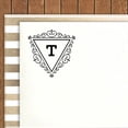 thumbnail image 2 of Printtoo Office Stationery Self Inking Trinagle Swirl Border T Alphabet Monogram Initial R-40 Rubber Stamp, 2 of 6