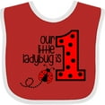 thumbnail image 3 of Inktastic Our Little Ladybug is 1 Boys or Girls Baby Bib, 3 of 4