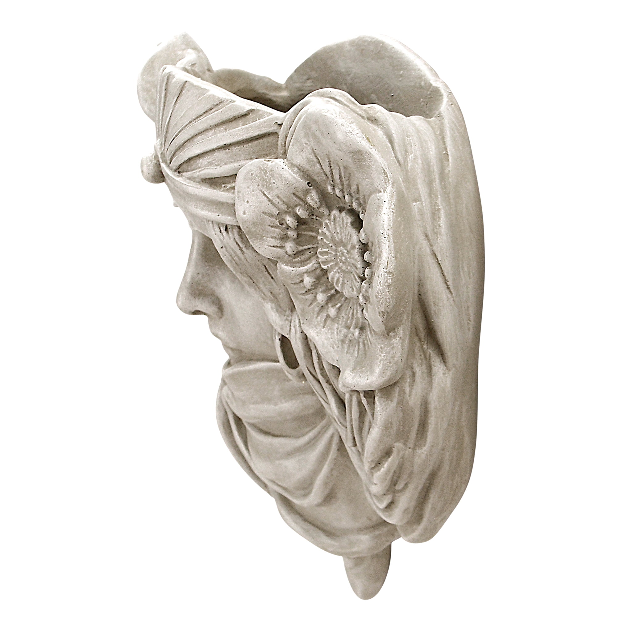 single Design Toscano Art Nouveau Mystic Maiden Wall Pocket Planter Sculpture 