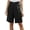 Black, variant on Amazhiyu Womens Pure Linen Summer Casual High Waisted Bermuda Shorts for Lounge Beach
