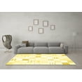 thumbnail image 3 of Ahgly Company Indoor Square Solid Yellow Modern Area Rugs, 6' Square, 3 of 4