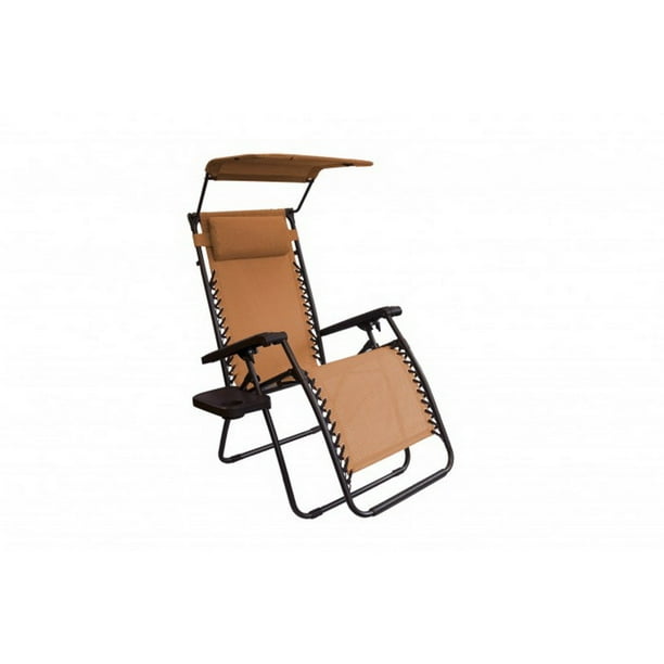 Gravity Free Chair w\sun-shade and cup tray - Walmart.com ...