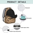 thumbnail image 4 of Leopard Print Backpack for School,Cute School Bag,Schoolbag with Adjustable Shoulder Straps & Padded Back,15.3"x11"x7.1"., 4 of 6