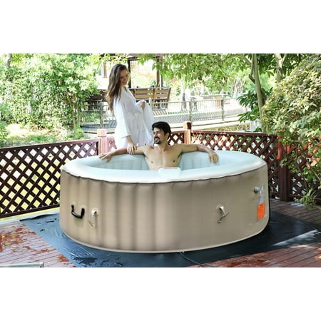 Portable Inflatable Bubble Massage Spa Hot Tub 6 Person Relaxing White Walmart Canada