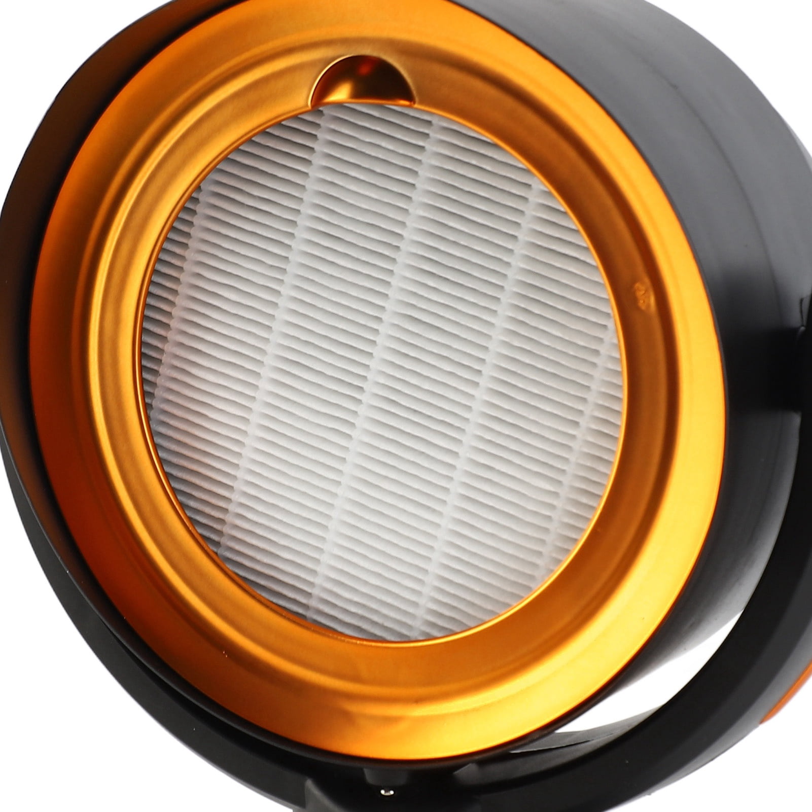BIMZUC Desktop Range Hood 2 Speed Negative Ion USB Powered Portable Kitchen Exhaust Fan for Apartment 5V 8W, Black and Gold