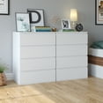 thumbnail image 5 of Homfa 4 Drawer White Dresser, Modern Storage Cabinet for Bedroom, Chest of Drawers Wood Organizer for Living Room, 5 of 7