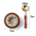 thumbnail image 2 of Calentador de sellos de cera, kit de sellos de cera, crisol de cera, horno de sellos de cera con cuchara para derretir cera para sellos de sobres de cartas, 2 of 5