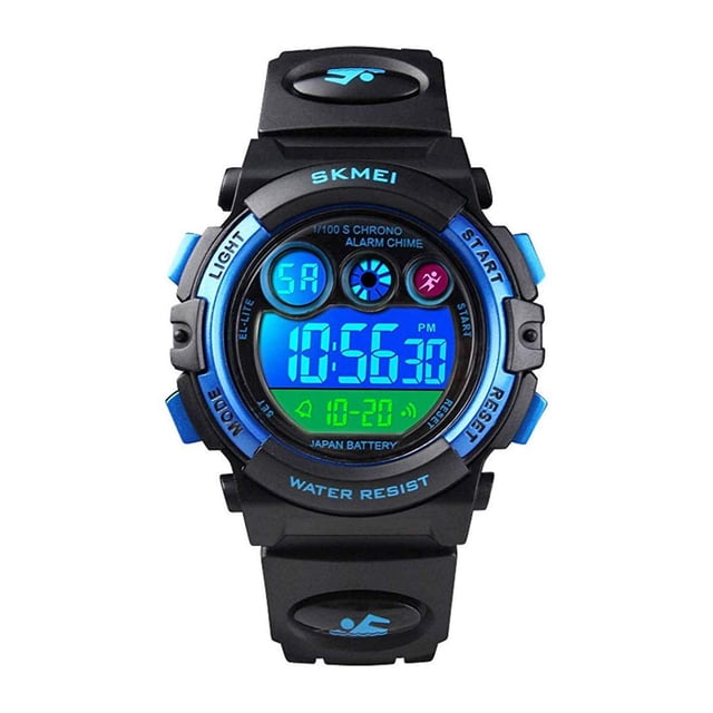Reloj para niños de 4 a 12 años, negro para niños, relojes deportivos digitales impermeables con cronómetro con alarma, relojes electrónicos analógicos al aire libre para niños, regalos de cumpleaños