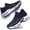Darkblue, variant on Barerun Womens Slip on Walking Shoes Mesh Air Cushion Platform Sneakers Non Slip Running Shoes