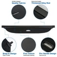 thumbnail image 4 of Cargo Cover Fit for Corolla Cross 2022-2024, Security Rear Trunk Cover Security Retractable Shield Luggage Shade Screen Canvas Black, 4 of 9