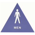 thumbnail image 2 of Hy-Ko Men Restroom Sign, Plastic Triangle - Indoor Male Only Sign - Blue, 12 in x 12 in, 2 of 3