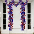 thumbnail image 4 of Wadada 59 Inch Patriotic Glitter Tinsel Garland Decoration, Red White Blue Star Metallic Tinsel Twist Garland, 4th of July Decor Shiny Tinsel for Car Bike Independence Day Memorial Day Decor, 4 of 7