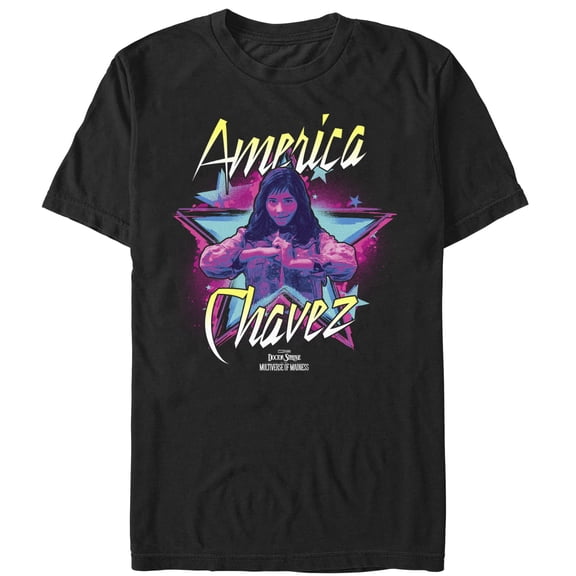 Men's Marvel Doctor Strange in the Multiverse of Madness Neon Chavez  Graphic Tee Black Large