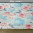 thumbnail image 6 of Ambesonne Vintage Place Mats Set of 4, Flowers Roses Teapot, Standard Size, Pale Blue Pale Pink, 6 of 6