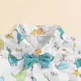 thumbnail image 5 of HCNTES Baby Boys Easter Outfit Carrot Car Print Bow Tie Bodysuit and Suspender Shorts Set 2-Piece Baby Boy Formal Summer Clothes, 5 of 6