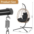 thumbnail image 6 of FKSLIFE Hanging Egg Chair with Leg Stand Indoor Outdoor Swing Egg Chair Hammock Basket Seat Chair with Cushion for Porch Balcony Garden Patio, 6 of 6
