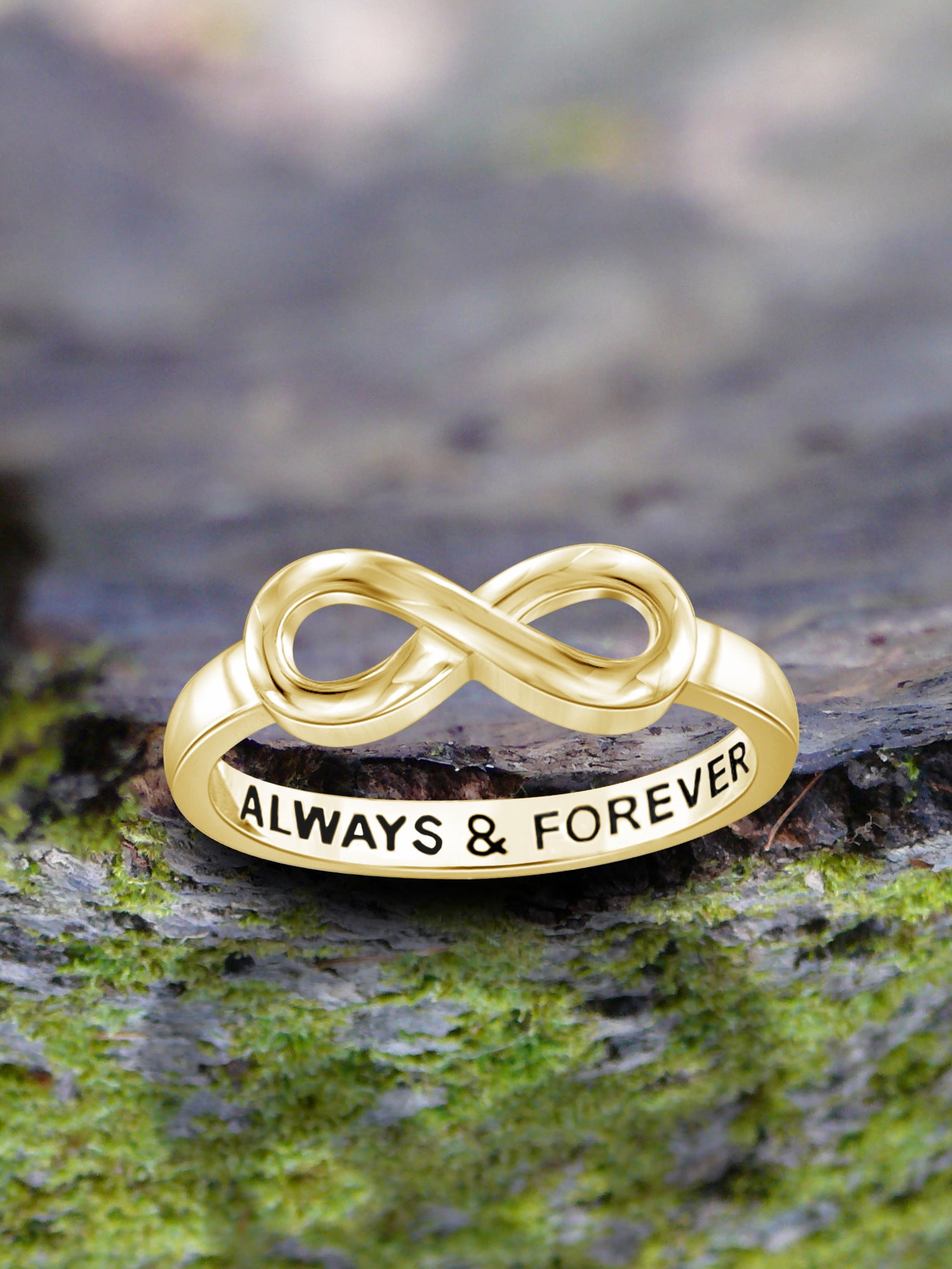 JewelersClub 0.925 Sterling Silver Infinity Friendship Ring for Women | Personalized Always & Forever Eternity Knot Symbol Band