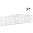 thumbnail image 7 of vidaXL Arched Gabion Baskets 4 pcs 157.5"x19.7"x47.2"/55.1" Galvanized Iron, 7 of 7