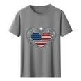 thumbnail image 4 of Independence Day Patriotic T-Shirts for Mens，2025 Summer Usa Flag Star Printed Tops Shirts Light Breathable Tee Shirts Slim Fitted Pullover Sweater Blouses Crew Neck Short Sleeve Tops, 4 of 5