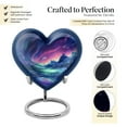 thumbnail image 3 of Twilight Serenade In Alpine Valley - Urns Heart - Funeral Urns For Women - Modern Legacy Cremation Urn - Sleek Design For Contemporary Memorials - Adult Size - 3 Inch, 1 Pc, 3 of 5