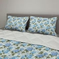 thumbnail image 2 of Flower Comforter & Sham Bedding Set, Hydrangea Flowers over Soft Background Wedding Bridal Design, 3 pcs Duvet Set Microfiber Filling Quilt, 5 Sizes, Pale Blue Reseda Green, by Ambesonne, 2 of 4