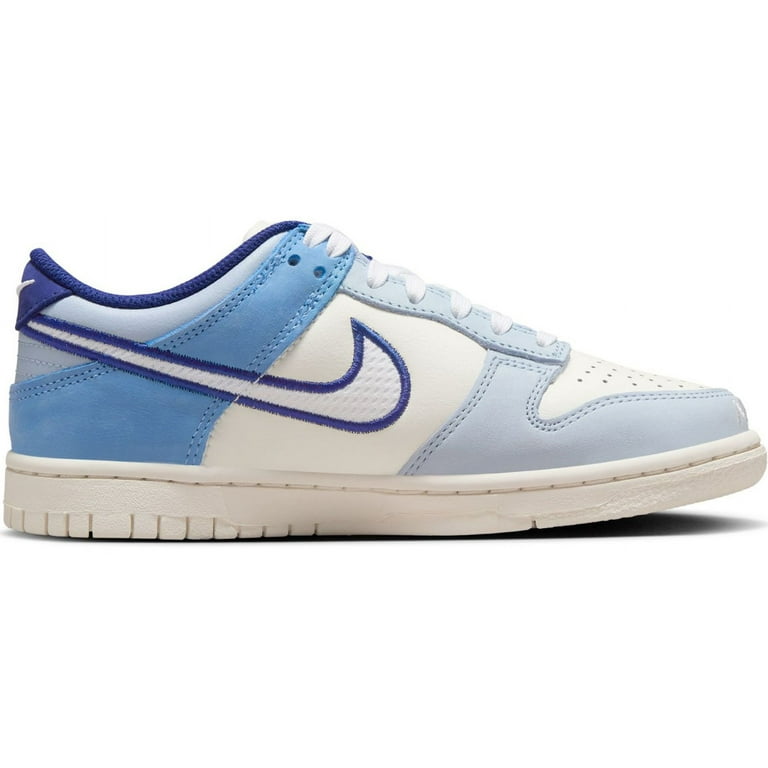 Nike Dunk Low Big Kids' Shoes Color: Sail/Sail/Light Armory Blue
