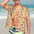 thumbnail image 7 of Pofeuu Fall Leaves Print Hawaiian Shirt for Men Sleeves Casual Button Down Summer Beach Dress Shirts T-Shirts,X-Large, 7 of 7