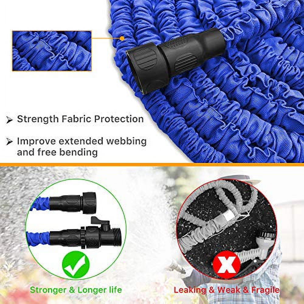 Garden Hose, Water Hose, Upgraded Flexible Pocket Expandable Garden Hose with 3/4" Fittings, Triple-layer Core, Flexi Expanding Hose useful house gifts for Outdoor Lawn Car Watering Plants (25FT) - image 3 of 8