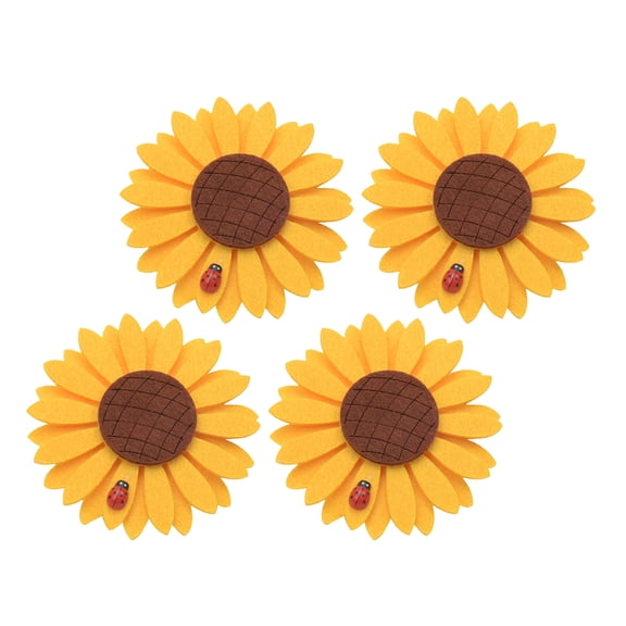 CRILSTYLEO Curtain Tie Backs Sunflower Shape Iron Cloth for Curtains 4Pcs