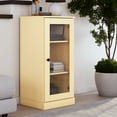thumbnail image 5 of Palace Imports 100% Solid Wood 3-shelf Bookcase with Adjustable Shelves and Clear Glass Door, Yellow, 5 of 6