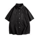 thumbnail image 1 of Playeras Elvqul para Hombre Casual Negro Manga Larga Liso con Solapa Botones, 1 of 6