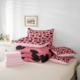 thumbnail image 6 of Feelyou Romantic Love Heart Twin Bedding Sets 7-Piece, Fashion Abstract Polkadots Bedding Comforter Set, Teens Kids Girls Women Reversible Sheet Sets, Microfiber Bedroom Decor, 6 of 8
