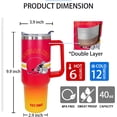 thumbnail image 3 of Kansas City Tumbler Cup - Kansas City Gifts for Men - 40 OZ Insulated Stainless Steel Coffee Travel Mug with Lid and Straw, 3 of 6