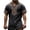 Dark Gray, variant on Henley Shirts for Men Summer Casual Retro Print V Neck Short Sleeve Renaissance Shirt Men Streetwear