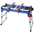 thumbnail image 4 of , Miter Saw Stand, 5-in-1 Portable Workbench, Quick Folding Work Table with Detachable Miter Saw Stand & Height Adjustable Legs, Scaffold/Dolly/Creeper/Platform for Woodworking, Repair, Masonry,, 4 of 28