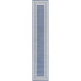 thumbnail image 1 of Unique Loom Lotus Striped Solid Area Rug 2' x 10' Runner Blue/Ivory, 1 of 1