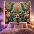 thumbnail image 2 of Tropical Hibiscus and Leaves Tapestry Wall Hanging, 2 of 6