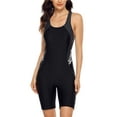 thumbnail image 1 of Charmo Women Boyleg Swimsuit One Piece Racerback Athletic Bathing Suit, 1 of 2