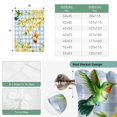 thumbnail image 6 of Forsythia Flowers Tie Up Curtains for Windows, Adjustable Balloon Window Shades, Spring Yellow Floral Hummingbird Blue Plaid Kitchen Window Treatments Farmhouse Short Curtains with Rod Pocket 42"x45", 6 of 8