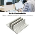 thumbnail image 3 of Laptop Stand, Size Adjustable 2 Slots Vertical Laptop Stand  for Office Silver Color, 3 of 7