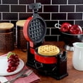 thumbnail image 4 of MegaChef Non-Stick Round Electric Flip 5 Inch Belgian Waffle Maker in Red, 4 of 4