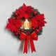 thumbnail image 2 of Ganfancp 2024 Grandes Coronas de Navidad para La Puerta Artificial Iluminado Corona de Navidad con Lazo Rojo Navidad Puerta Corona con Bola de Navidad Navidad Artículos En Liquidación Corona de Navid, 2 of 6