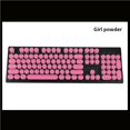 thumbnail image 4 of Teclado retroiluminado, receptor ABS de mano, redondo, fuerte estabilidad, ergonomía suave, teclas, cubierta, ordenador portátil para el hogar, Juegos de teclado y mouse para computadora Rosa, 4 of 6