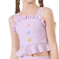 thumbnail image 5 of Cowsor 12-15 Years Girls Two Piece Swimsuit Solid Color Fresh Style Bathing Suit Modest Swimwear Set for Summer Beach Pool Vacation, 5 of 6