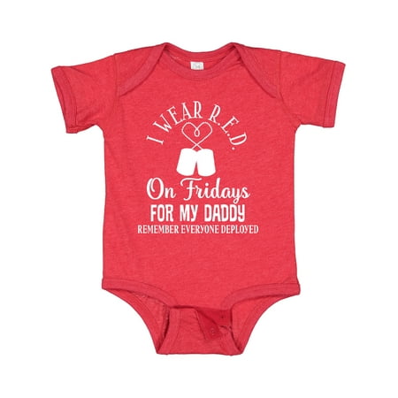 

Inktastic I Wear R.e.d. on Friday for Daddy Gift Baby Boy or Baby Girl Bodysuit