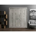 thumbnail image 3 of Sliding Closet Double Bi-fold Doors | Quadro 4088 Nebraska Grey Frosted Glass, 3 of 5