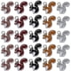 thumbnail image 1 of 1 caja de 50 amuletos de Acción de Gracias con forma de ardilla, colgantes de animales plateados con forma de piña de pino para la cosecha de otoño., 1 of 9
