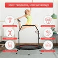 thumbnail image 5 of ZENOVA 40" Rebounder Trampoline for Adults  Indoor Mini Trampoline with Adjustable Foam Handle for Bounce Workout Max Load 330lbs, Red and Black, 5 of 9